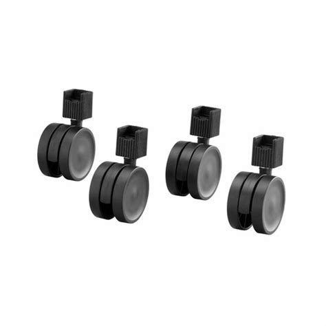 Elfa Casters H: 89mm, W: 42mm, D: 65mm Black .